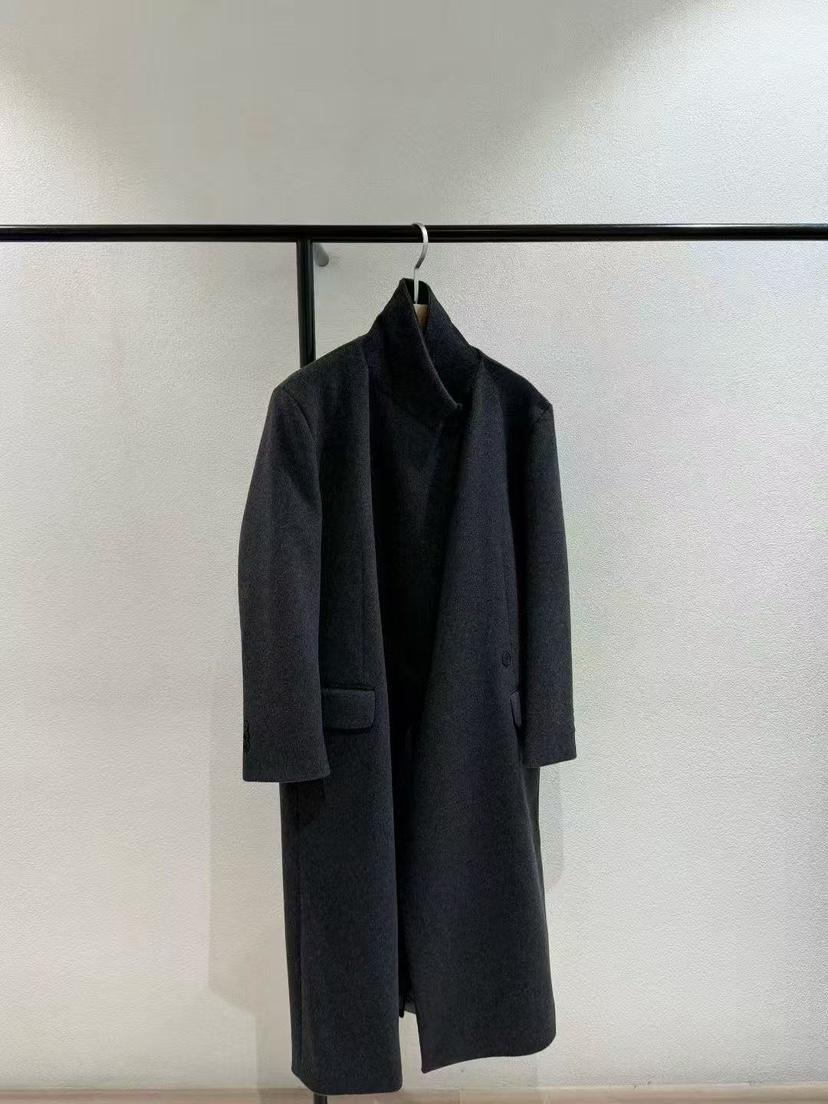 POSTMODERN東大門㊣代購女士新品推薦25秋冬職業人氣長款風衣POSTMODERN長款風衣圖色1墨色