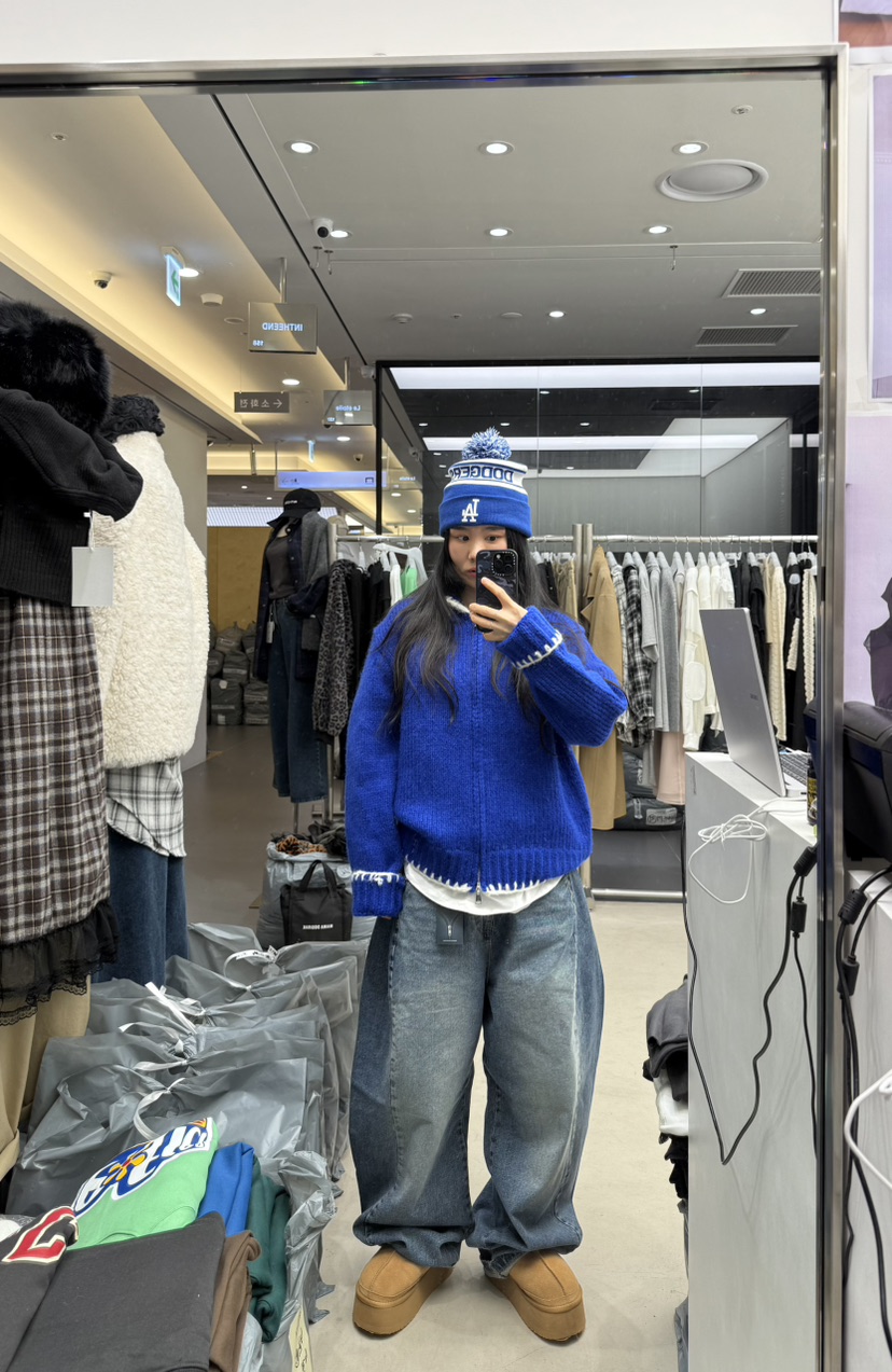 INTHEEND韓國代購㊣女裝新款職業真品推薦時尚熱賣毛衣拉鏈INTHEEND毛衣