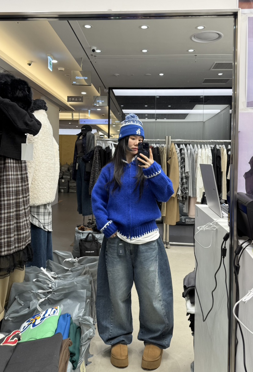 INTHEEND韓國代購㊣女裝新款職業真品推薦時尚熱賣毛衣拉鏈INTHEEND毛衣