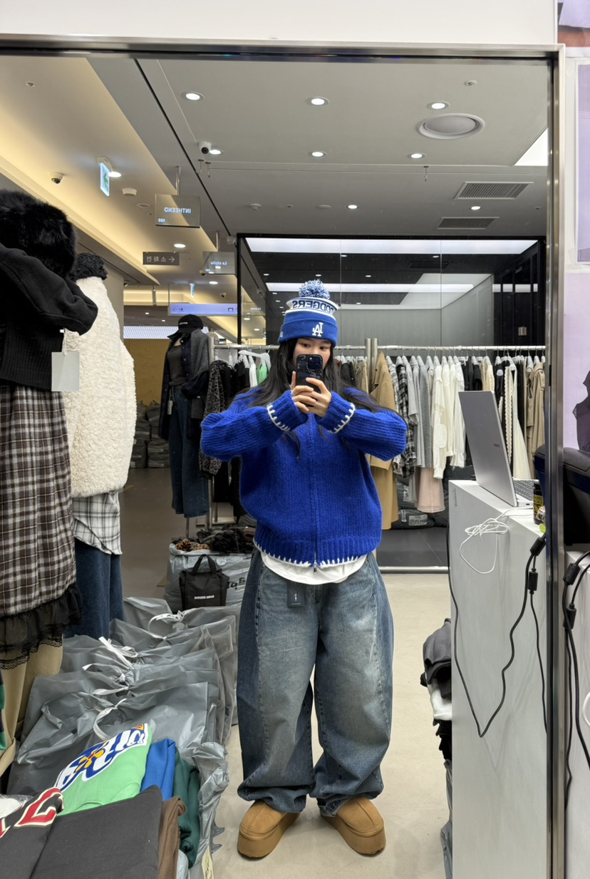 INTHEEND韓國代購㊣女裝新款職業真品推薦時尚熱賣毛衣拉鏈INTHEEND毛衣
