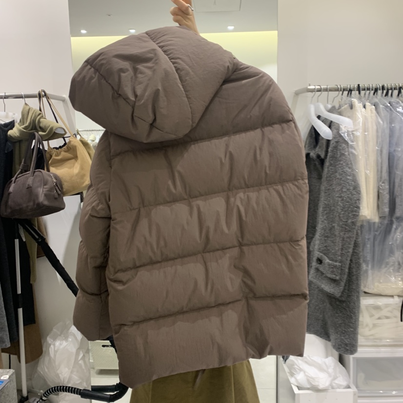 WOOD SAGE東大門㊣直郵女士新品人氣短款羽絨服不含圍巾連帽鵝絨WOOD SAGE短款羽絨服