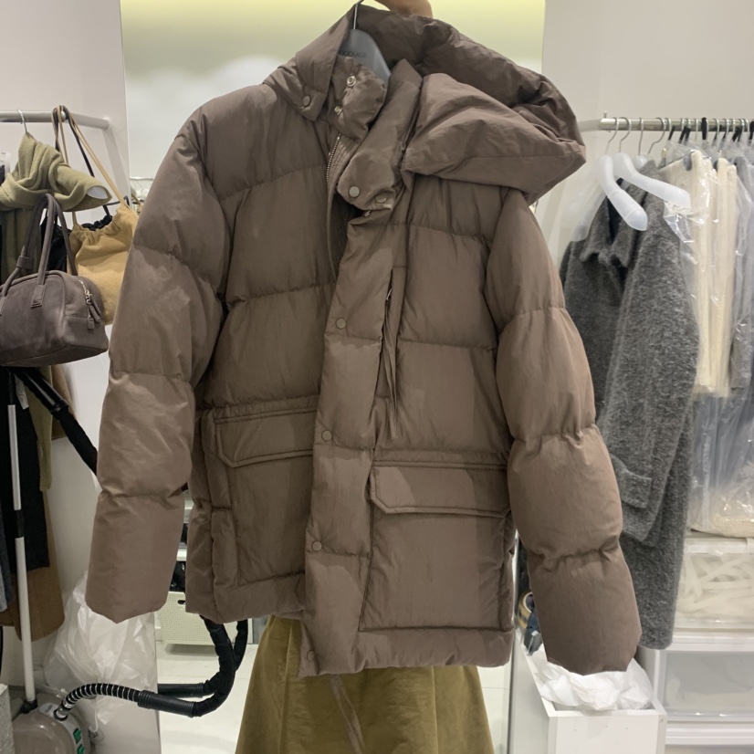 WOOD SAGE東大門㊣直郵女士新品人氣短款羽絨服不含圍巾連帽鵝絨WOOD SAGE短款羽絨服圖色2