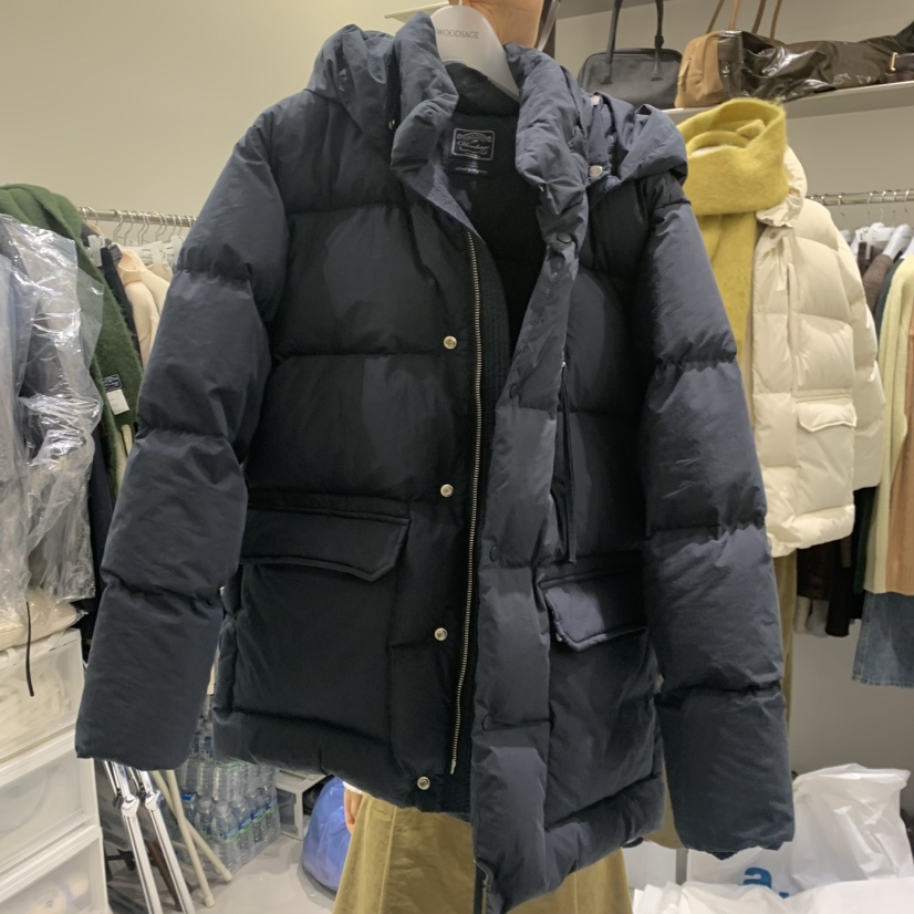 WOOD SAGE東大門㊣直郵女士新品人氣短款羽絨服不含圍巾連帽鵝絨WOOD SAGE短款羽絨服圖色3