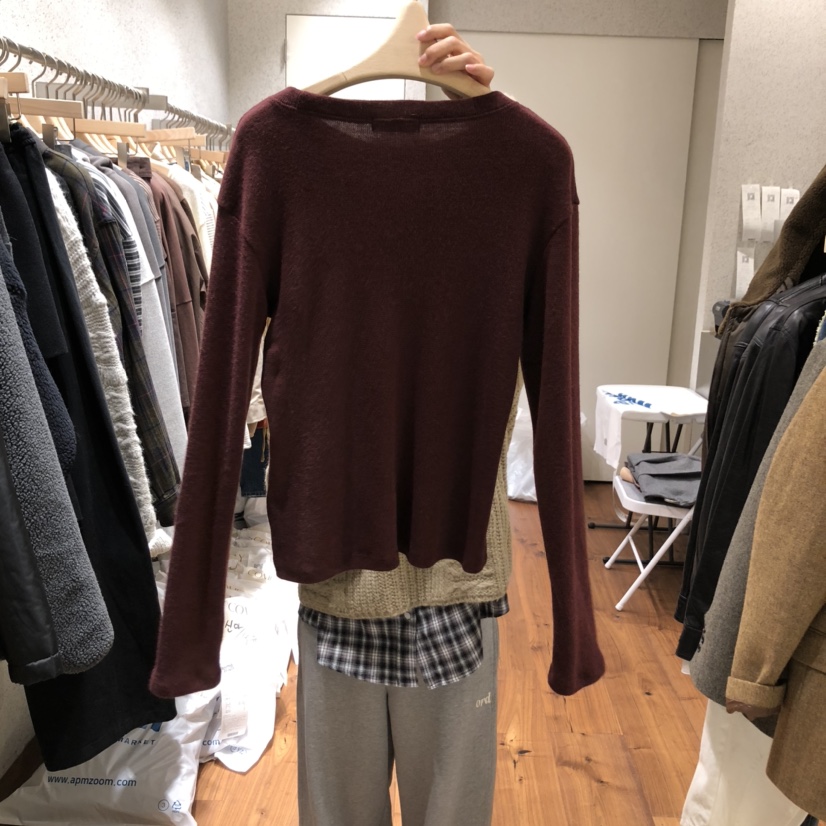 COMELY東大門㊣實拍女裝新品熱賣25秋冬推薦真品時尚長袖T恤COMELY長袖T恤