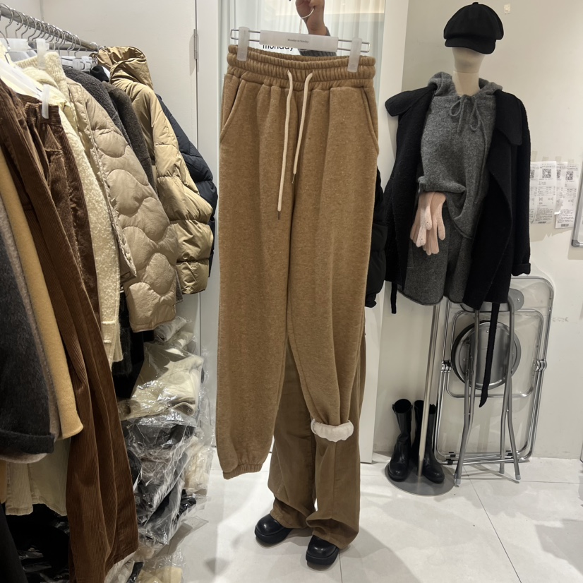MONDAY TO SUNDAY東大門㊣直郵女裝新款25秋冬休閑褲加絨MONDAY TO SUNDAY休閑褲圖色2