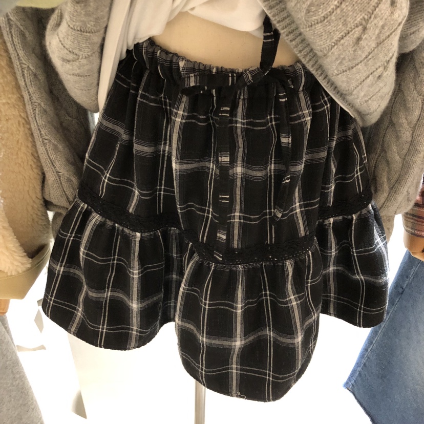 HEBON韓國直郵㊣女裝新品真品推薦人氣職業休閑熱賣短裙格紋HEBON短裙圖色2