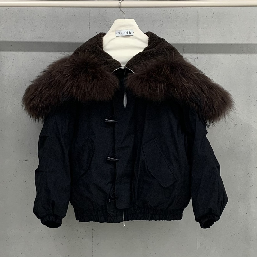 HELDER-P韓國直郵㊣女士新品推薦短款羽絨服拉鏈浣熊填充鴨絨HELDER短款羽絨服圖色2