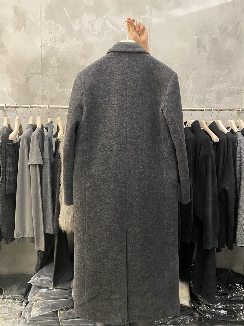 THE VETIVER-A東大門㊣實拍女裝新品休閑人氣中長款大衣羊毛VETIVER中長款大衣