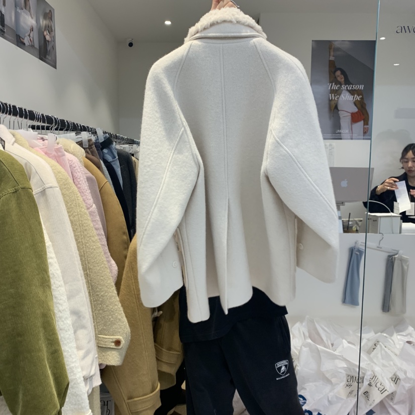 RUMIRU/AWEAR韓國直郵㊣女裝新品休閑時尚人氣熱賣中長款大衣awear/RUMIRU中長款大衣