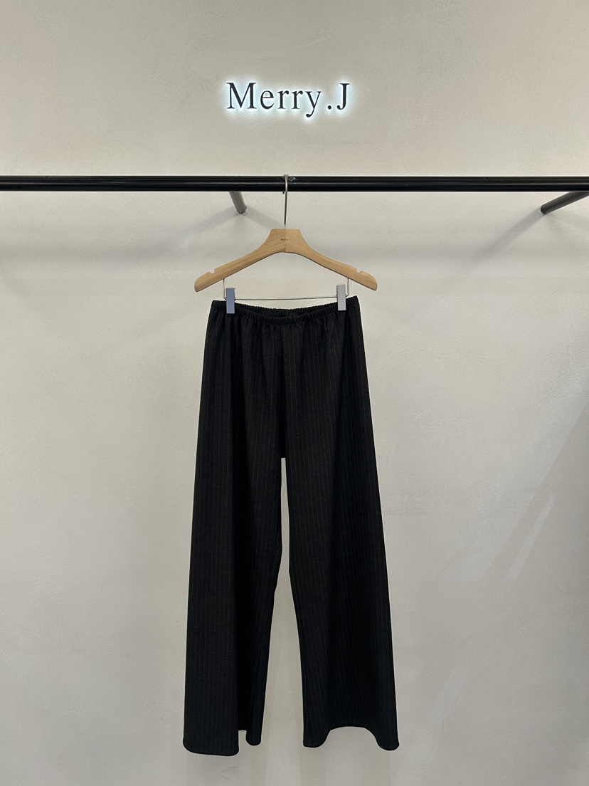 MERRY-J韓國代購㊣女士新品時尚真品25秋冬休閑職業休閑褲MERRY-J休閑褲圖色2黑色