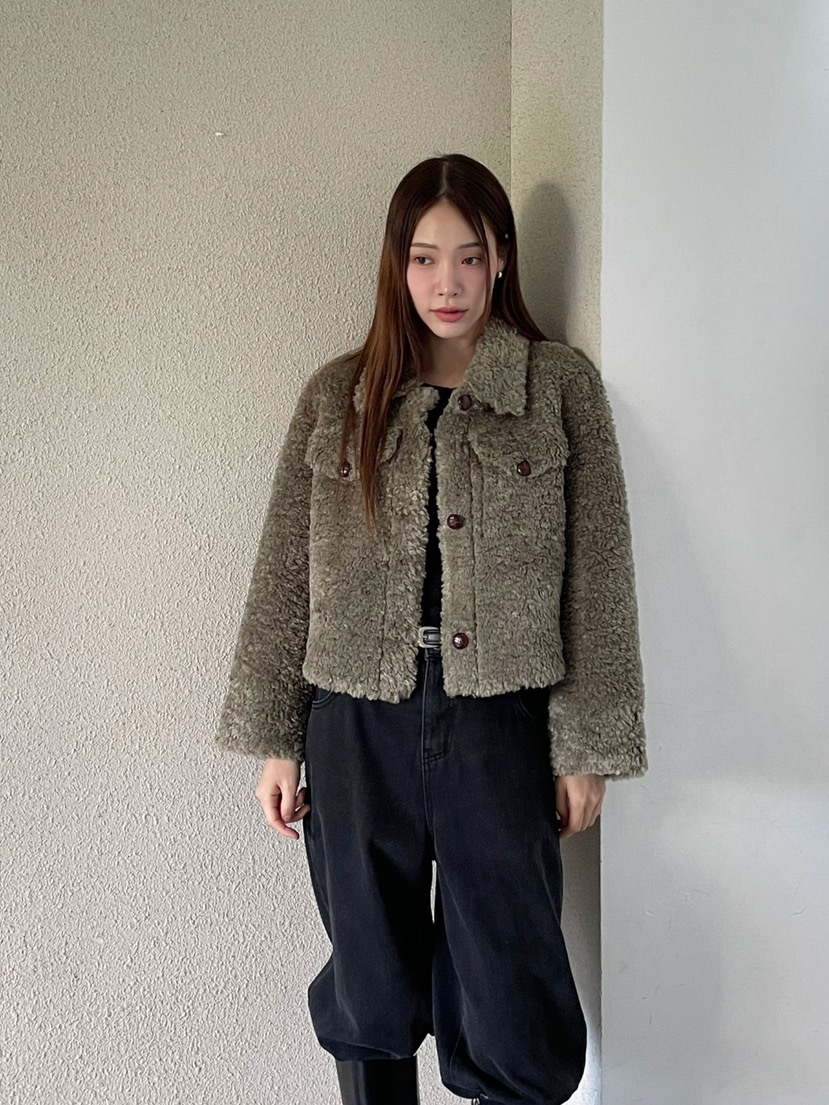 NEOUL韓國代購㊣女裝新款時尚真品25秋冬職業休閑推薦短款大衣NEOUL/ahin雙領標簽短款大衣