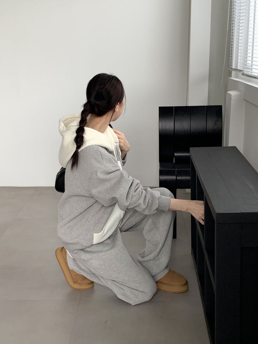 BOUND.A東大門㊣實拍女裝新品推薦25秋冬夾克連帽拉鏈衫加絨BOUND.A夾克