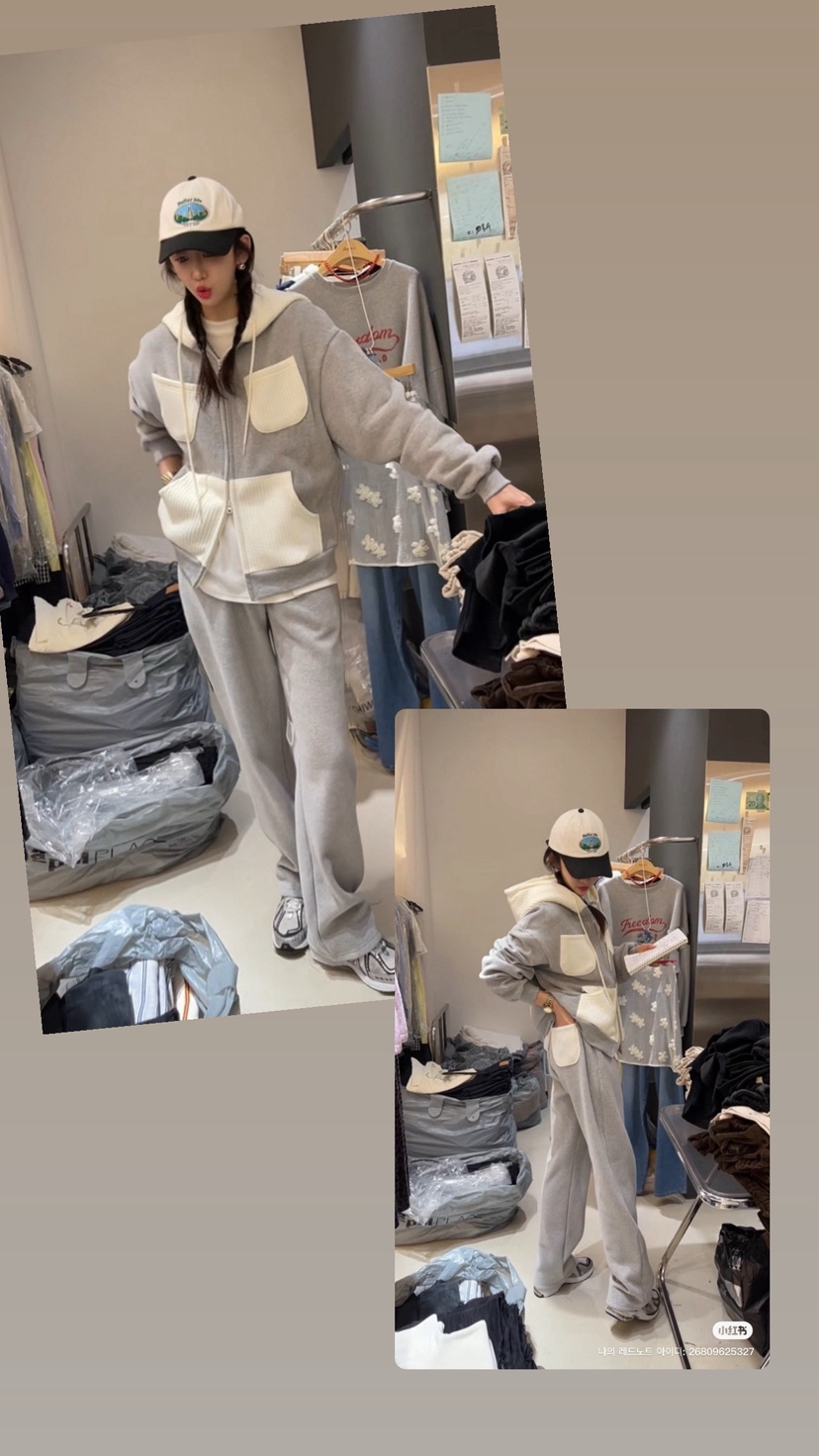 BOUND.A東大門㊣實拍女裝新品推薦25秋冬夾克連帽拉鏈衫加絨BOUND.A夾克