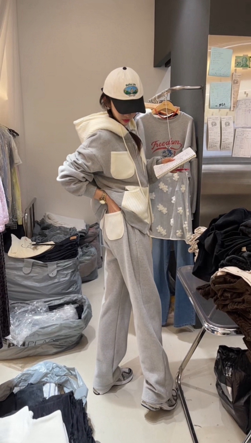 BOUND.A東大門㊣實拍女裝新品推薦25秋冬夾克連帽拉鏈衫加絨BOUND.A夾克