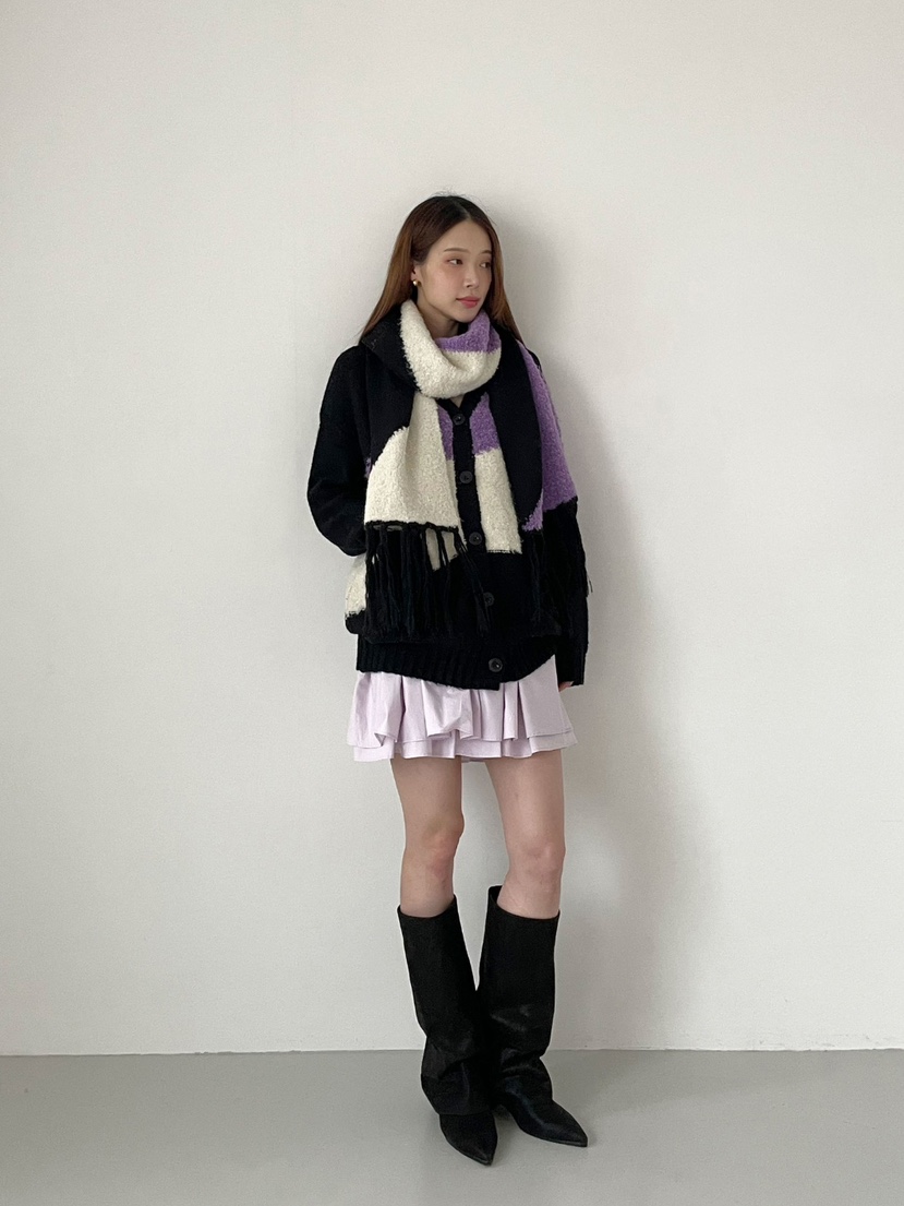 NEOUL東大門㊣代購女裝新品休閑職業真品套裝含圍巾套裝開衫NEOUL/ahin雙領標簽套裝
