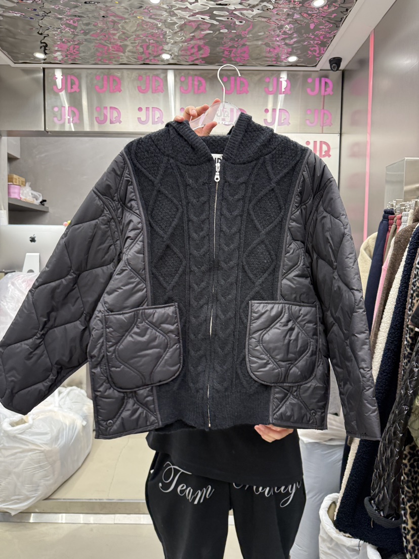 JUDYQUE韓國代購㊣女裝新品25秋冬時尚休閑人氣推薦短款棉服JUDYQUE短款棉服圖色1