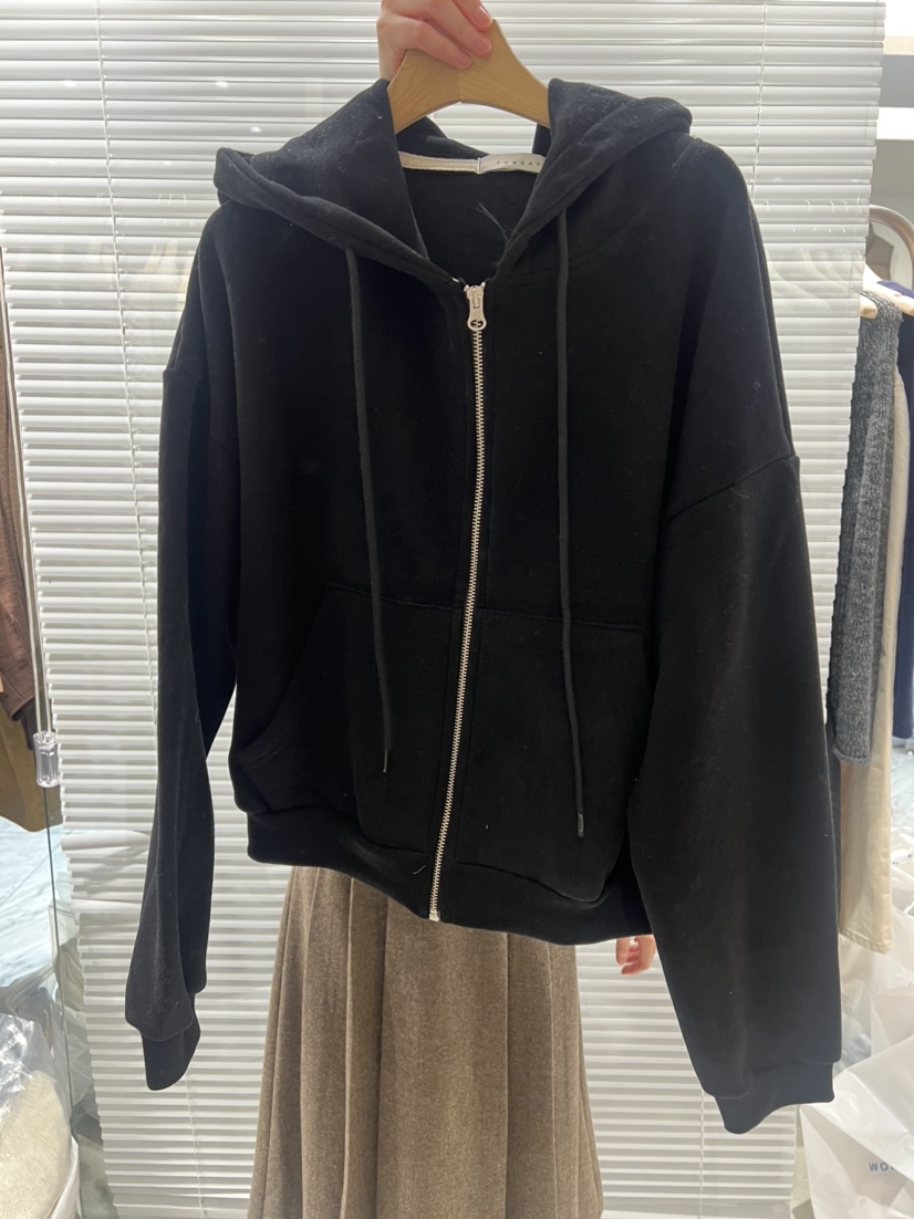 FF東大門㊣代購女士新款熱賣25秋冬時尚衛衣連帽拉鏈衫加絨FF/SUNDAY衛衣圖色4