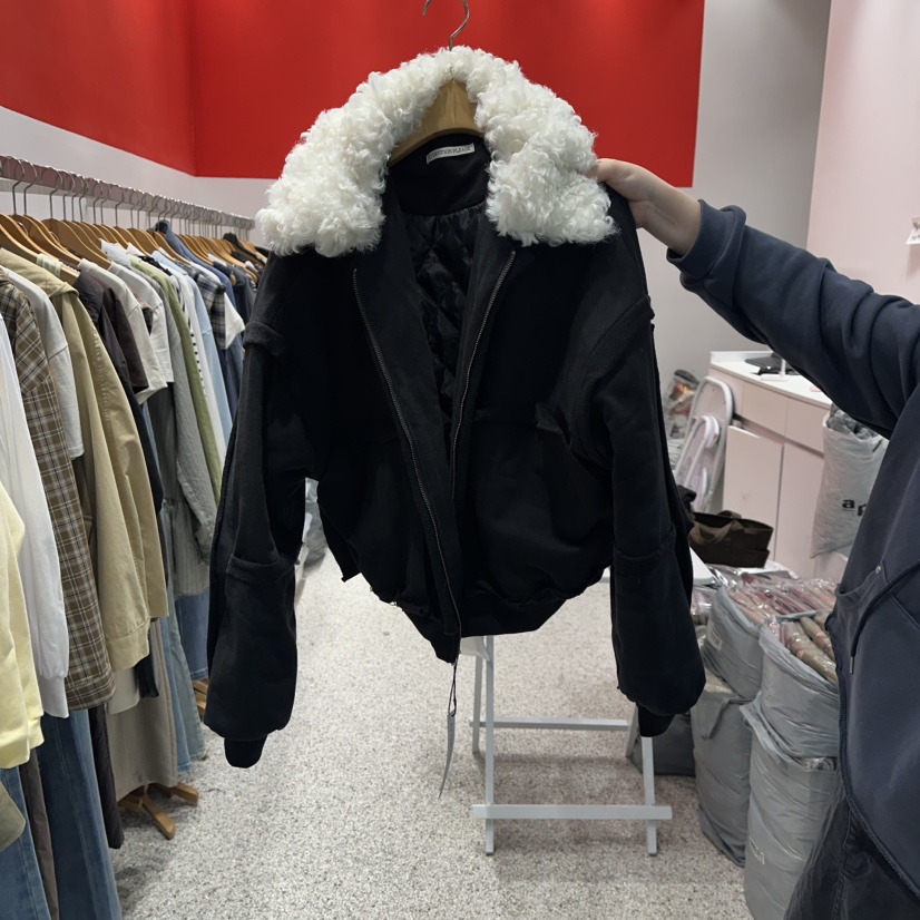 ATPZ東大門㊣直郵女士新品人氣熱賣真品25秋冬夾克羊毛拉鏈ATTENTION PLEAES夾克圖色2
