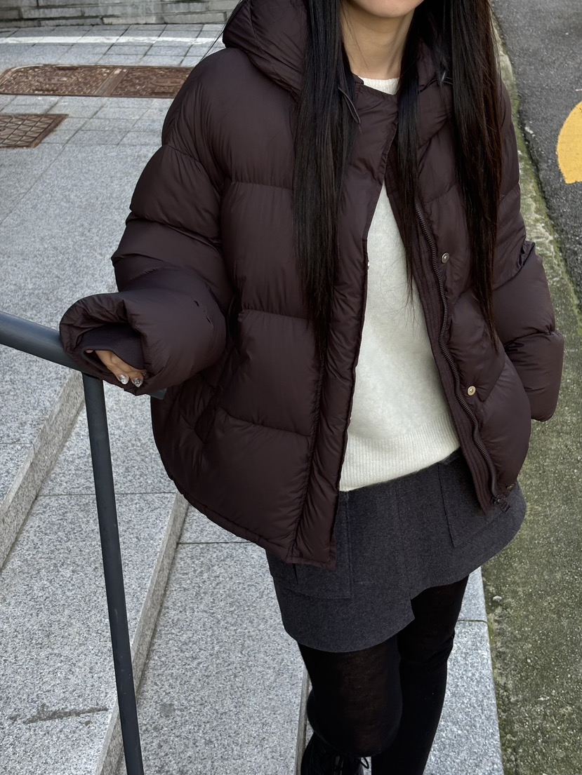 Verbena東大門㊣實拍女士新款真品休閑職業時尚短款羽絨服兜帽Verbena短款羽絨服