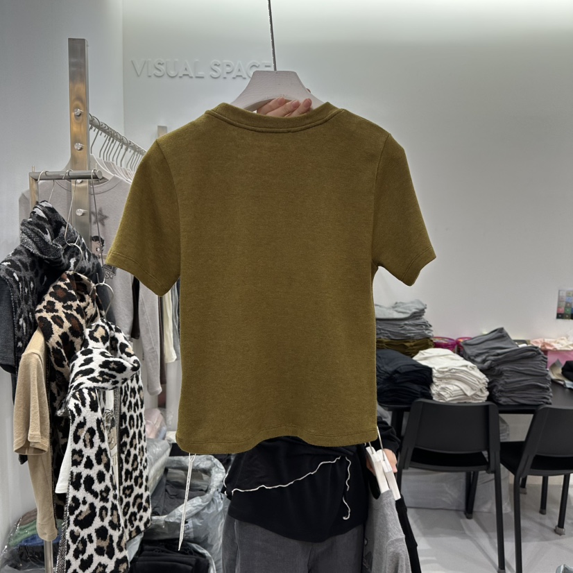 VISUAL SPACE韓國直郵㊣女裝新品熱賣時尚真品25秋冬休閑T恤VISUAL SPACET恤