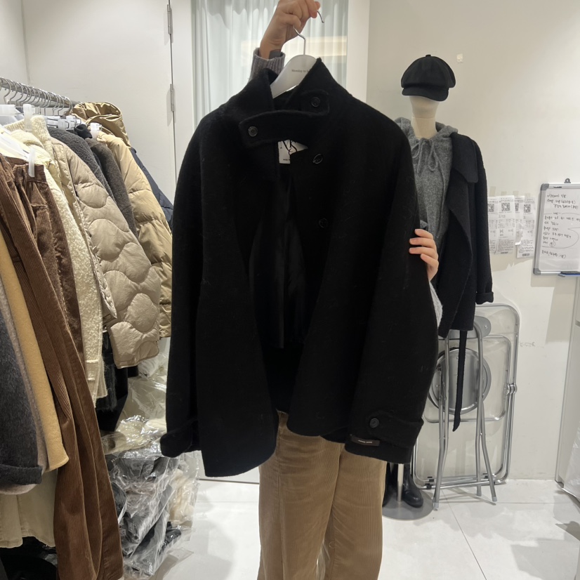 MONDAY TO SUNDAY韓國直郵㊣女裝新品人氣推薦短款大衣羊駝MONDAY TO SUNDAY短款大衣