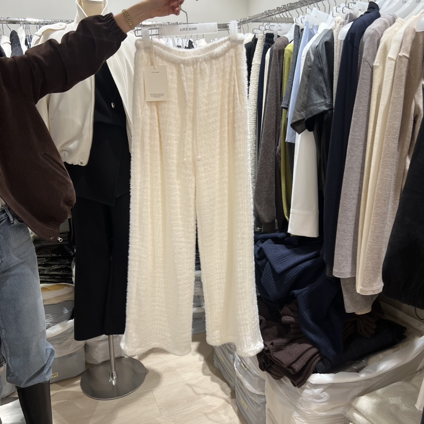 LOVE SOME東大門㊣直郵女士新品推薦人氣休閑褲安哥拉羊毛LOVE SOME休閑褲