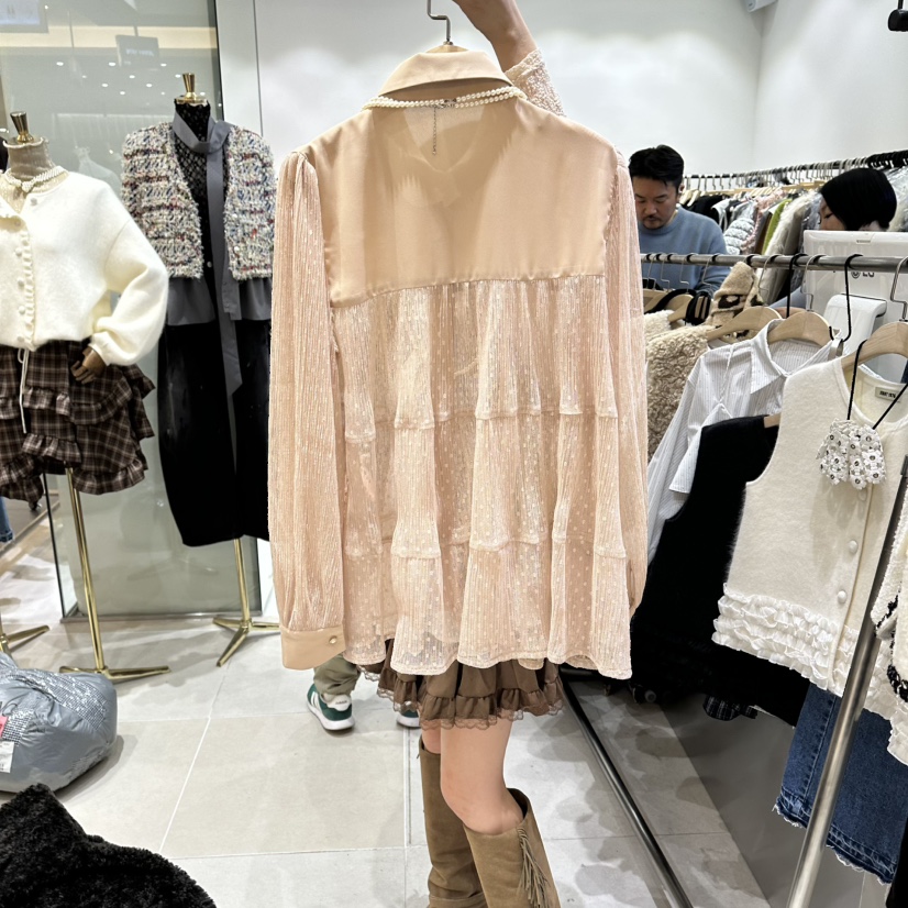 JENNY 1976韓國直郵㊣女裝新品休閑25秋冬熱賣真品襯衫蕾絲衫JENNY 1976襯衫/蕾絲衫
