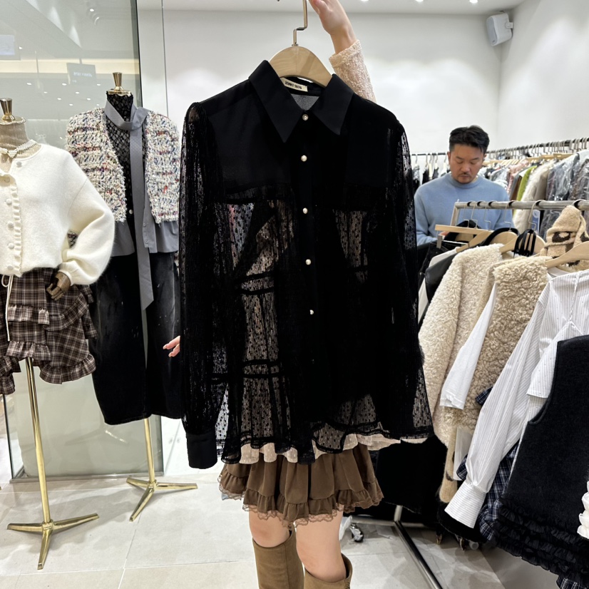 JENNY 1976韓國直郵㊣女裝新品休閑25秋冬熱賣真品襯衫蕾絲衫JENNY 1976襯衫/蕾絲衫圖色2