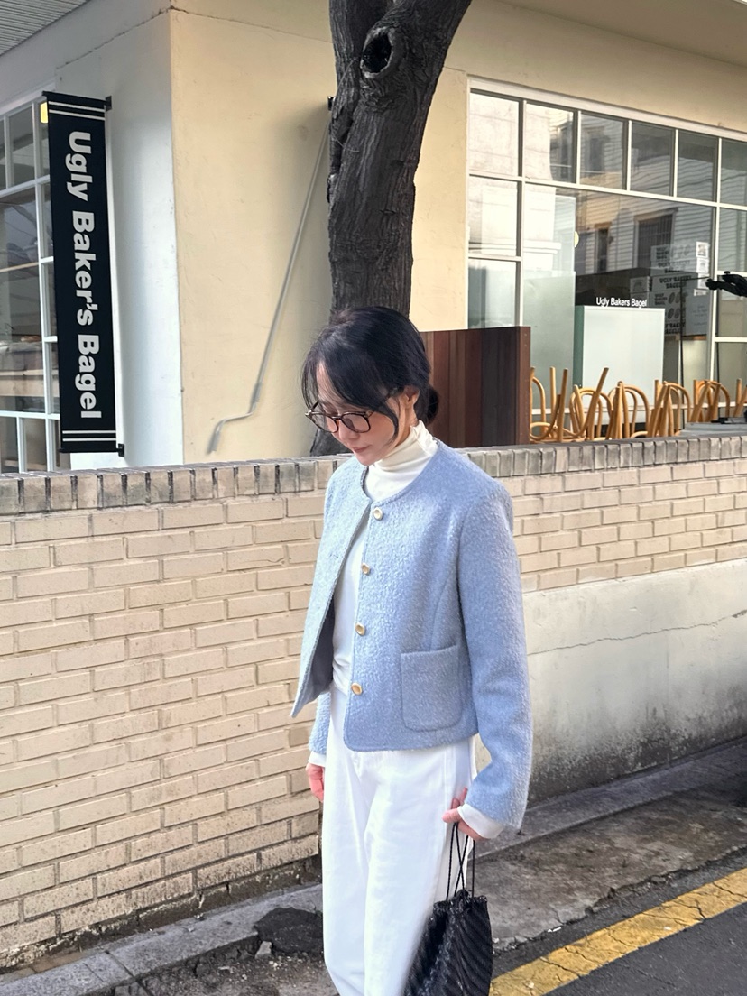 HEIZE韓國直郵㊣女裝新品休閑推薦職業25秋冬熱賣夾克粗花呢HEIZE夾克