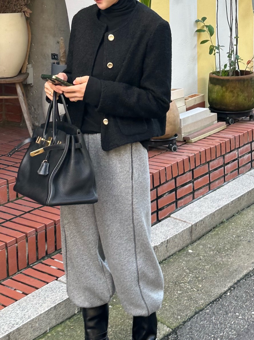 HEIZE韓國直郵㊣女裝新品休閑推薦職業25秋冬熱賣夾克粗花呢HEIZE夾克