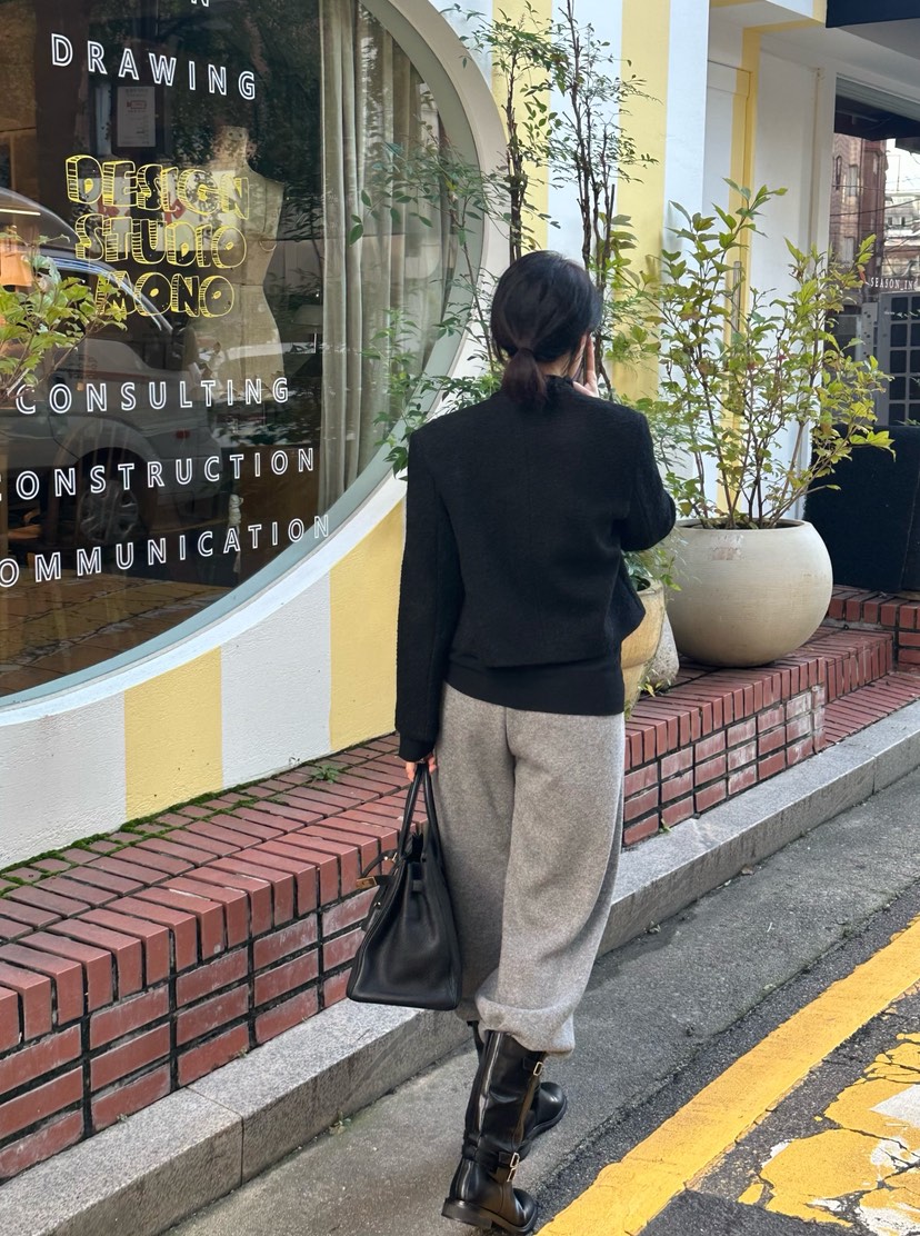 HEIZE韓國直郵㊣女裝新品休閑推薦職業25秋冬熱賣夾克粗花呢HEIZE夾克