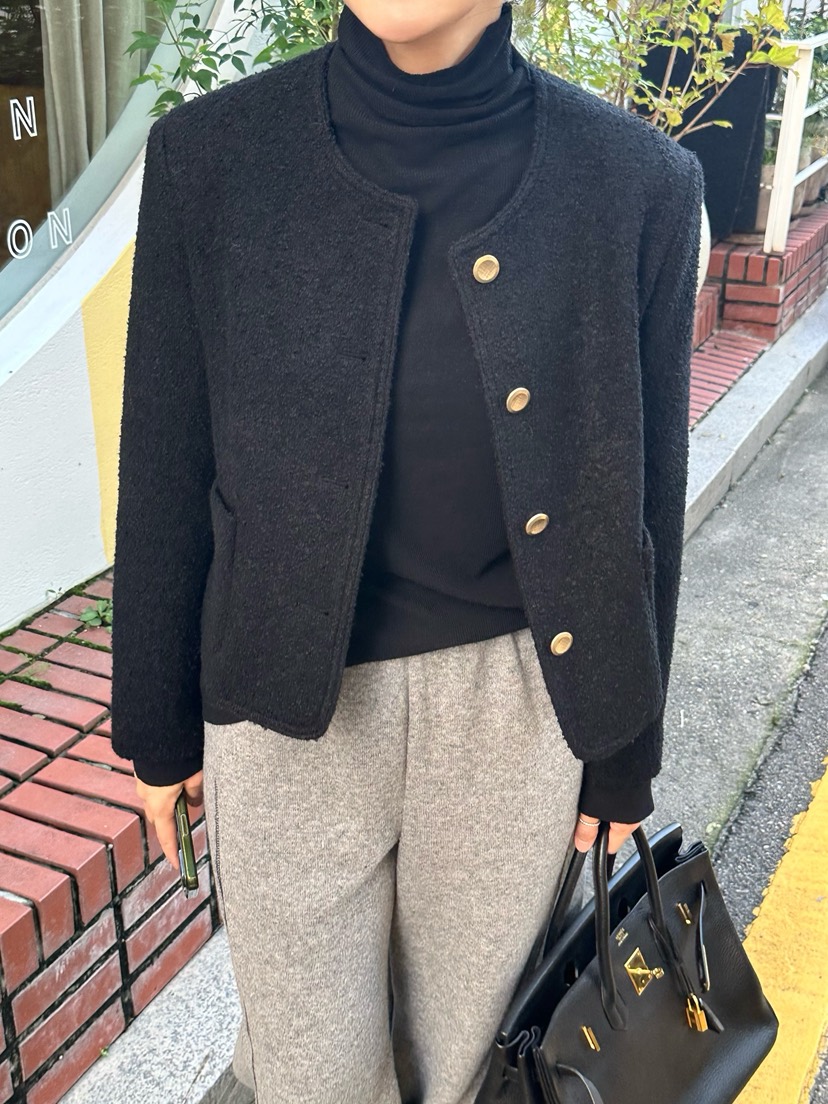 HEIZE韓國直郵㊣女裝新品休閑推薦職業25秋冬熱賣夾克粗花呢HEIZE夾克
