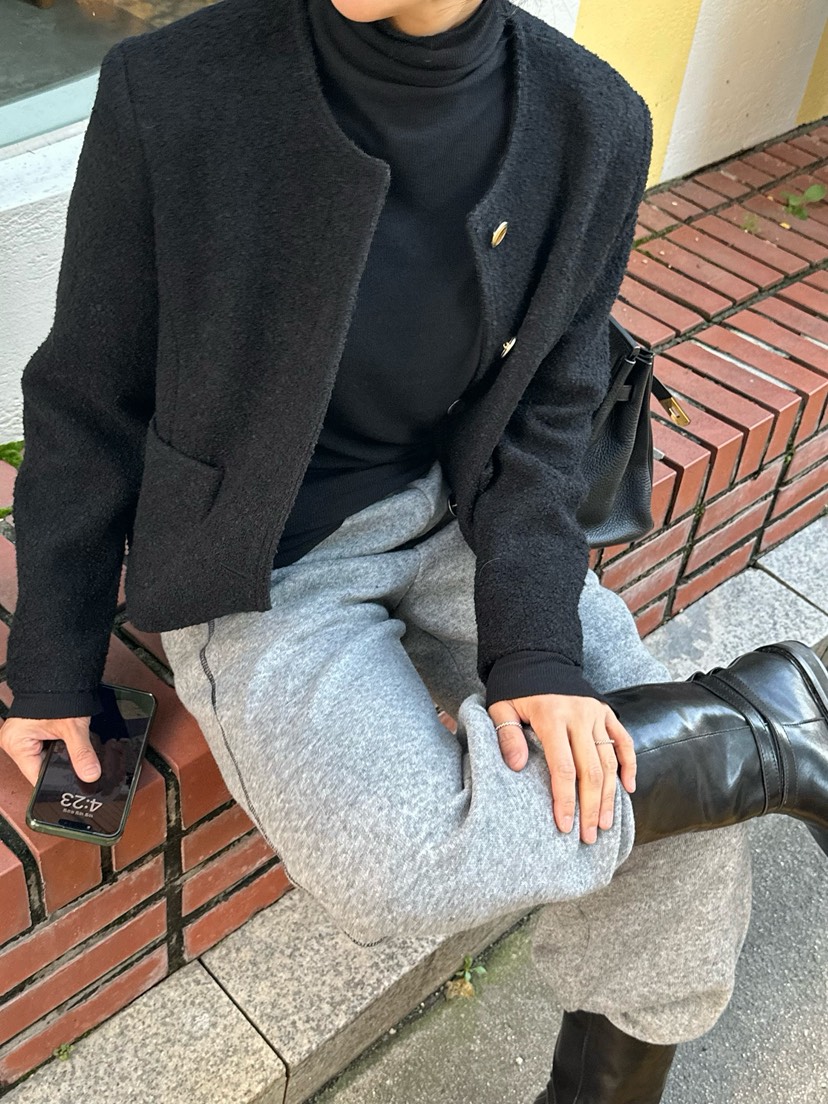 HEIZE韓國直郵㊣女裝新品休閑推薦職業25秋冬熱賣夾克粗花呢HEIZE夾克