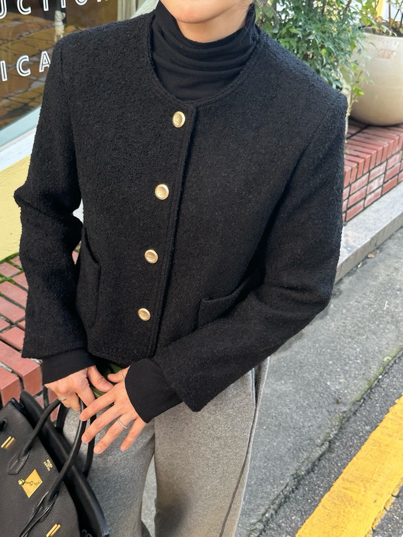 HEIZE韓國直郵㊣女裝新品休閑推薦職業25秋冬熱賣夾克粗花呢HEIZE夾克