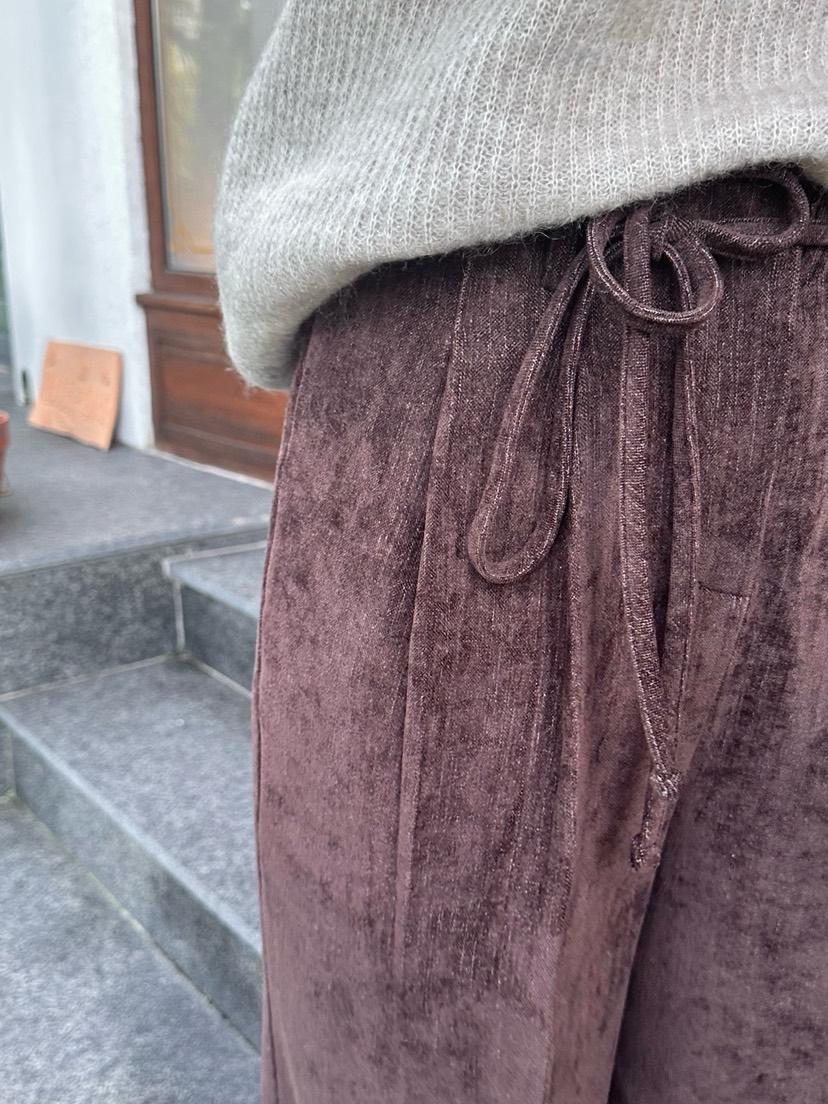HEIZE東大門㊣直郵女裝新款熱賣職業人氣時尚休閑褲含腰繩羊毛HEIZE休閑褲