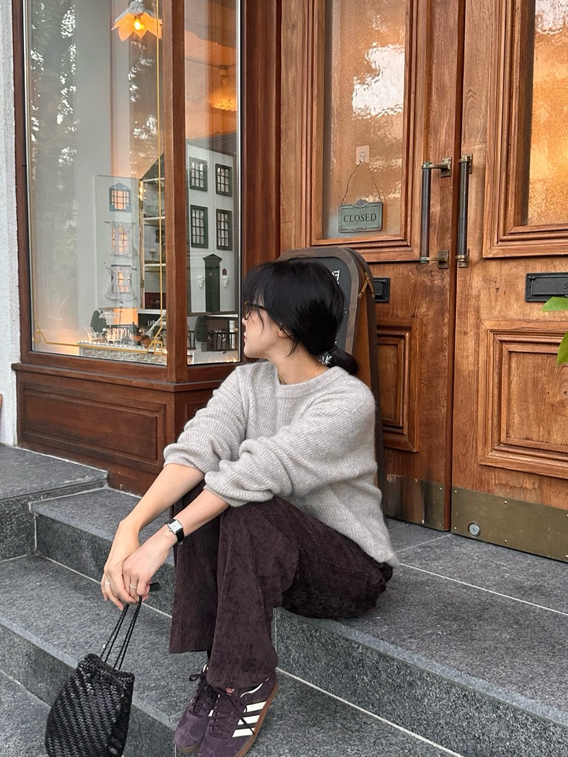HEIZE東大門㊣直郵女裝新款熱賣職業人氣時尚休閑褲含腰繩羊毛HEIZE休閑褲