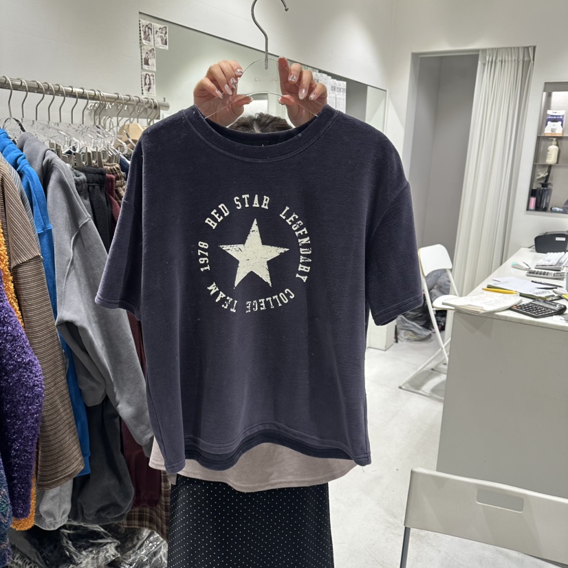 COMBO韓國直郵㊣女裝新品推薦休閑時尚真品職業人氣熱賣T恤COM_BOT恤圖色3