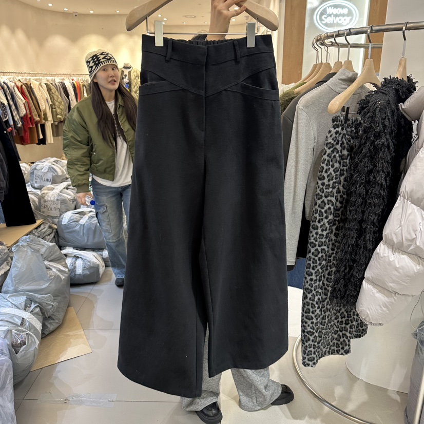 RENDER韓國直郵㊣女士新款職業熱賣時尚休閑褲不含腰帶口袋RENDER休閑褲圖色3