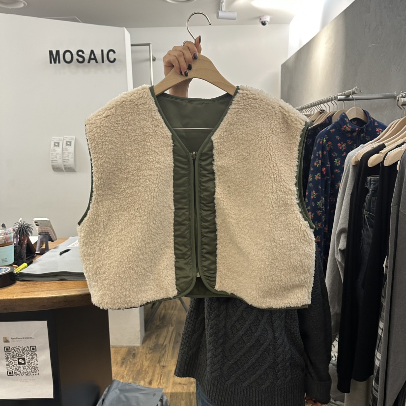 MOSAIC韓國直郵㊣女裝新品25秋冬時尚人氣推薦休閑真品馬甲MOSAIC馬甲