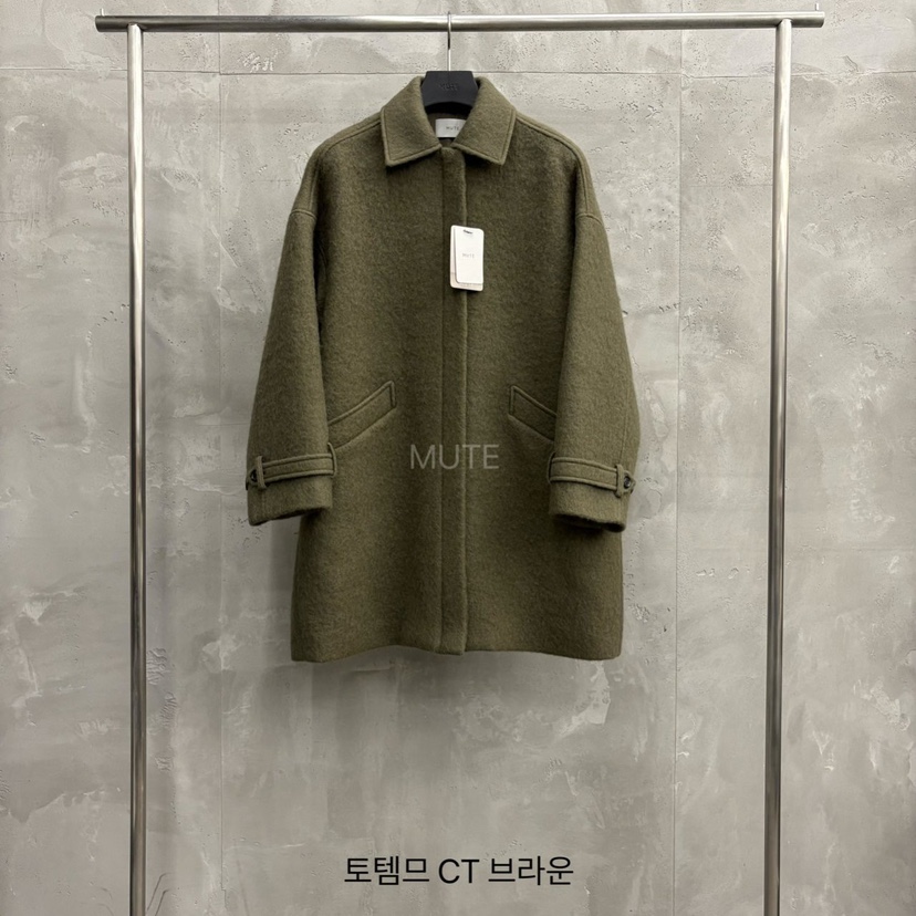 MUTE-P韓國直郵㊣女裝新品推薦職業時尚人氣熱賣中長款大衣MUTE中長款大衣圖色2