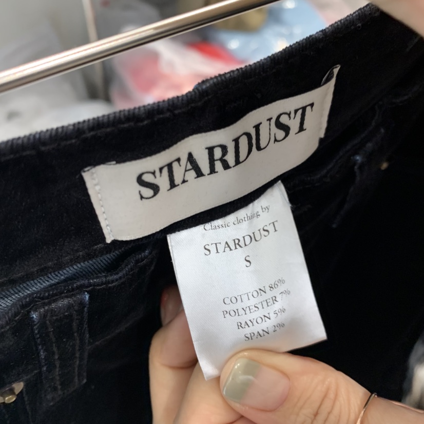 THE STARDUST東大門㊣直郵女裝新品熱賣推薦人氣牛仔褲天鵝絨THE STARDUST牛仔褲