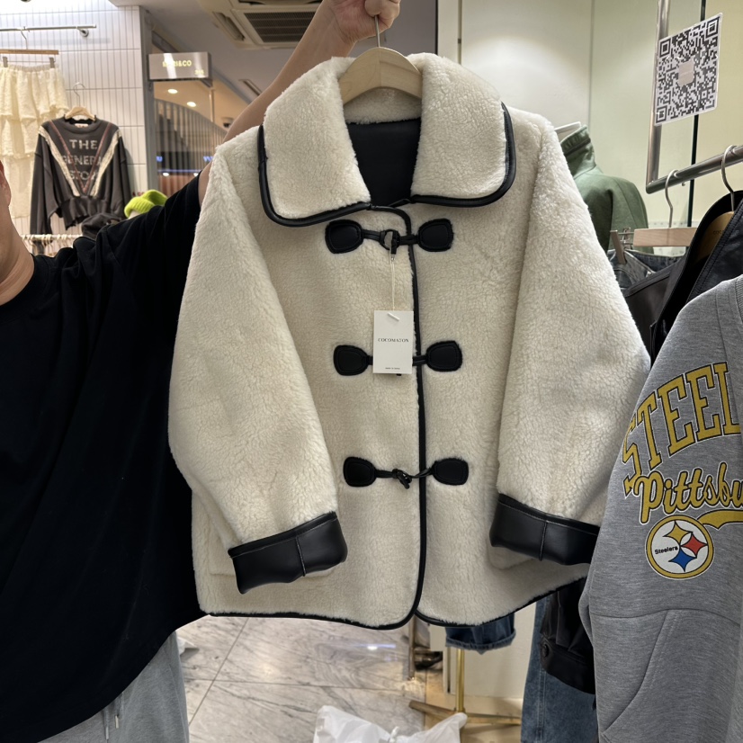 COCOMATON韓國代購㊣女裝新款休閑真品熱賣25秋冬時尚短款大衣COCOMATON短款大衣