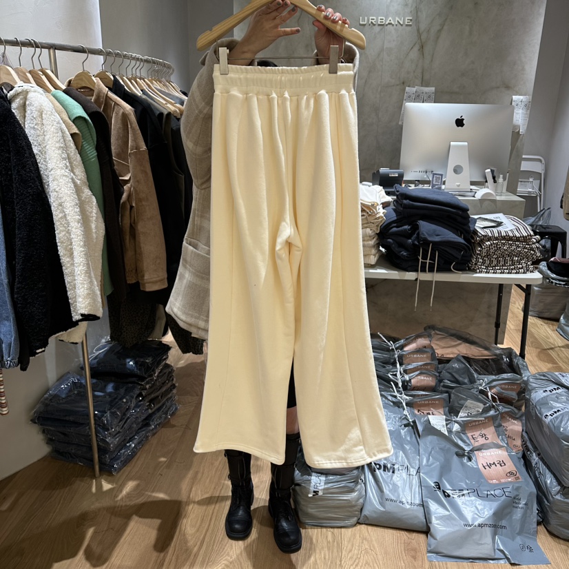 URBANE-P東大門㊣代購女裝新款25秋冬真品熱賣人氣休閑褲羊皮URBANE-P休閑褲