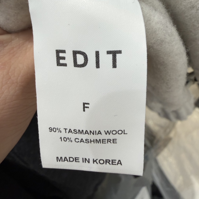 EDIT韓國代購㊣女裝新款時尚推薦職業人氣25秋冬真品短款大衣EDIT短款大衣