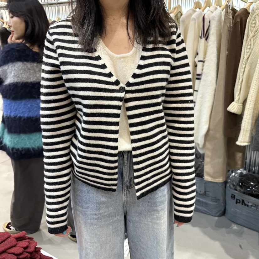 ALEGRE東大門㊣直郵女裝新品25秋冬休閑人氣時尚針織衫假兩件ALEGRE針織衫圖色2