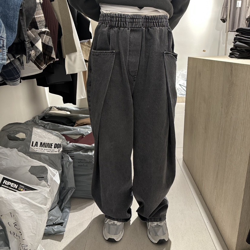 LAMINEDOR韓國直郵㊣女士新品職業人氣時尚真品熱賣推薦牛仔褲LA MINE DOR牛仔褲圖色2