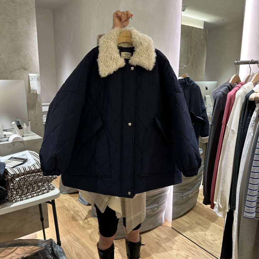 URBANE-P東大門㊣實拍女裝新品真品熱賣25秋冬人氣夾克絎縫URBANE-P夾克圖色3