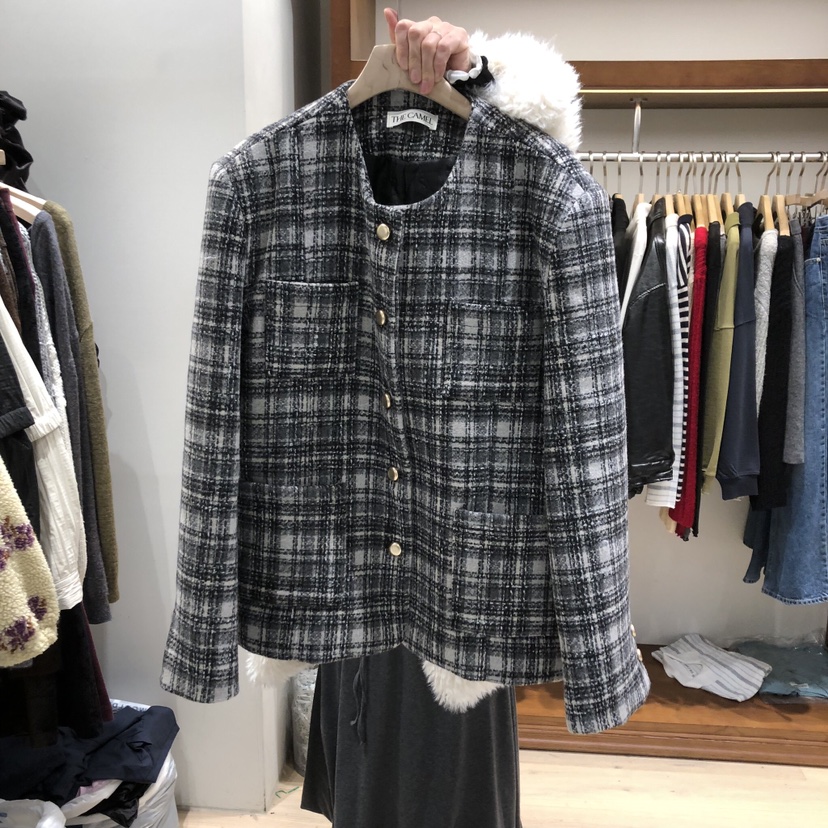 THE CAMEL韓國直郵㊣女士新款職業夾克蘇格蘭the came_l 家夾克圖色2