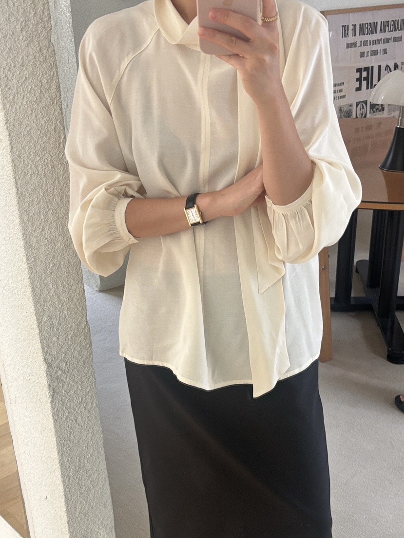 REGULARLY/PLACOR韓國直郵㊣女士新款25秋冬襯衫蕾絲衫雙面REGULARLY/PLACOR襯衫/蕾絲衫