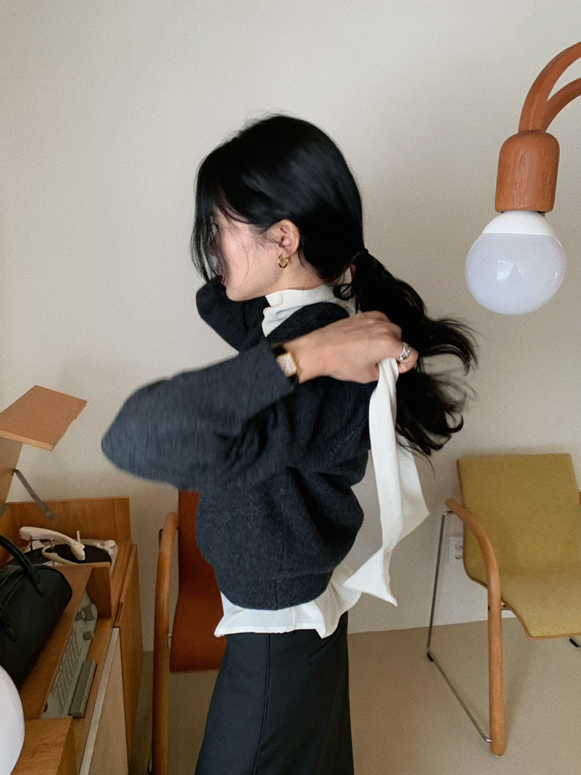REGULARLY/PLACOR韓國直郵㊣女士新款25秋冬襯衫蕾絲衫雙面REGULARLY/PLACOR襯衫/蕾絲衫